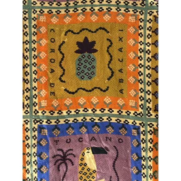 Farm Rio Anthropologie Top Women's XL Button Dotted Patchwork Scarf Print NWT - Picture 4 of 16